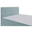 BOXSPRINGBETT 120/200 cm  in Hellblau  - Schwarz/Hellblau, KONVENTIONELL, Kunststoff/Textil (120/200cm) - Carryhome