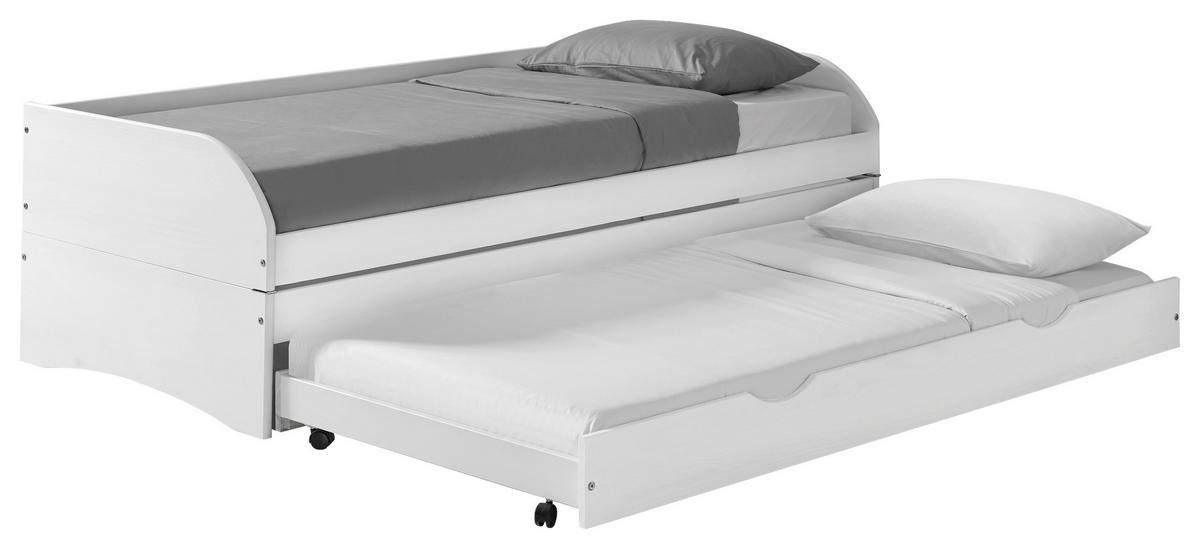 KIHÚZHATÓ ÁGY  fehér  - natúr/fehér, Basics, műanyag/faalapú anyag (90/200cm) - MID.YOU