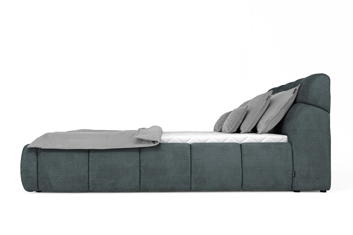 POLSTERBETT 180/200 cm  in Petrol, Dunkelgrau  - Dunkelgrau/Petrol, Design, Kunststoff/Textil (180/200cm) - Esposa