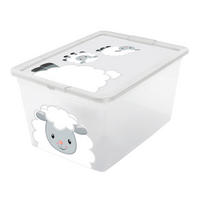 BOX NA HRAČKY - priehľadné, Basics, plast (48,5/36/25cm) - My Baby Lou