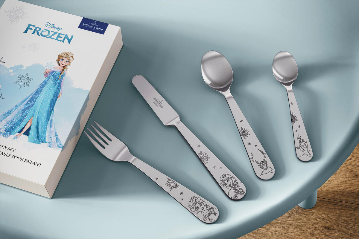 KINDERBESTECK Disney Frozen 4-teilig  - Edelstahlfarben, Basics, Metall - Villeroy & Boch