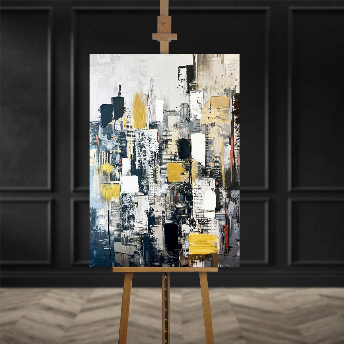 LEINWANDBILD Abstraktes 70/100 cm  - Multicolor, Basics, Holz/Textil (70/100cm)