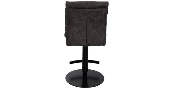 BARHOCKER Webstoff Braun Eisen Stoffauswahl, Sitzfläche 360° drehbar  - Schwarz/Braun, Design, Textil/Metall (42/90-117/58,5cm) - Novel