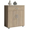 KOMODA   60/70/30 cm   hrast Sonoma  - srebrne boje/boje hrasta, Design, drvni materijal/plastika (60/70/30cm) - Boxxx
