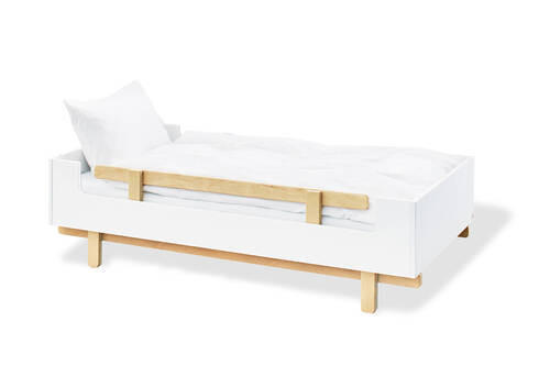 Thumbnail - Pinolino Gitterbett Pinolino Boks, Weiß, Ahorn, Holz, Holzwerkstoff, Buche, massiv, Schichtholz, 70x140 cm, zum Juniorbe...
