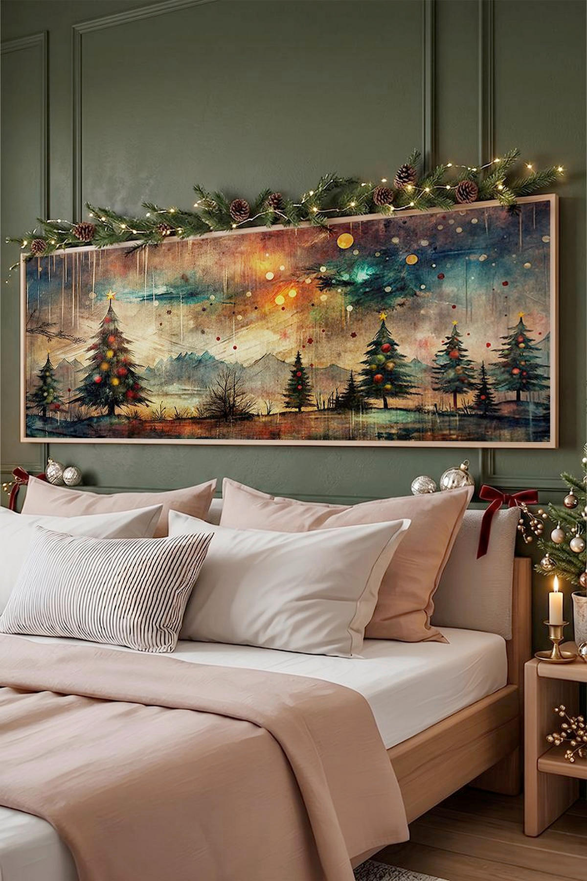 LEINWANDBILD Multicolor 120/50 cm  - Beige/Multicolor, Basics, Holz (120/50cm) - X-Mas