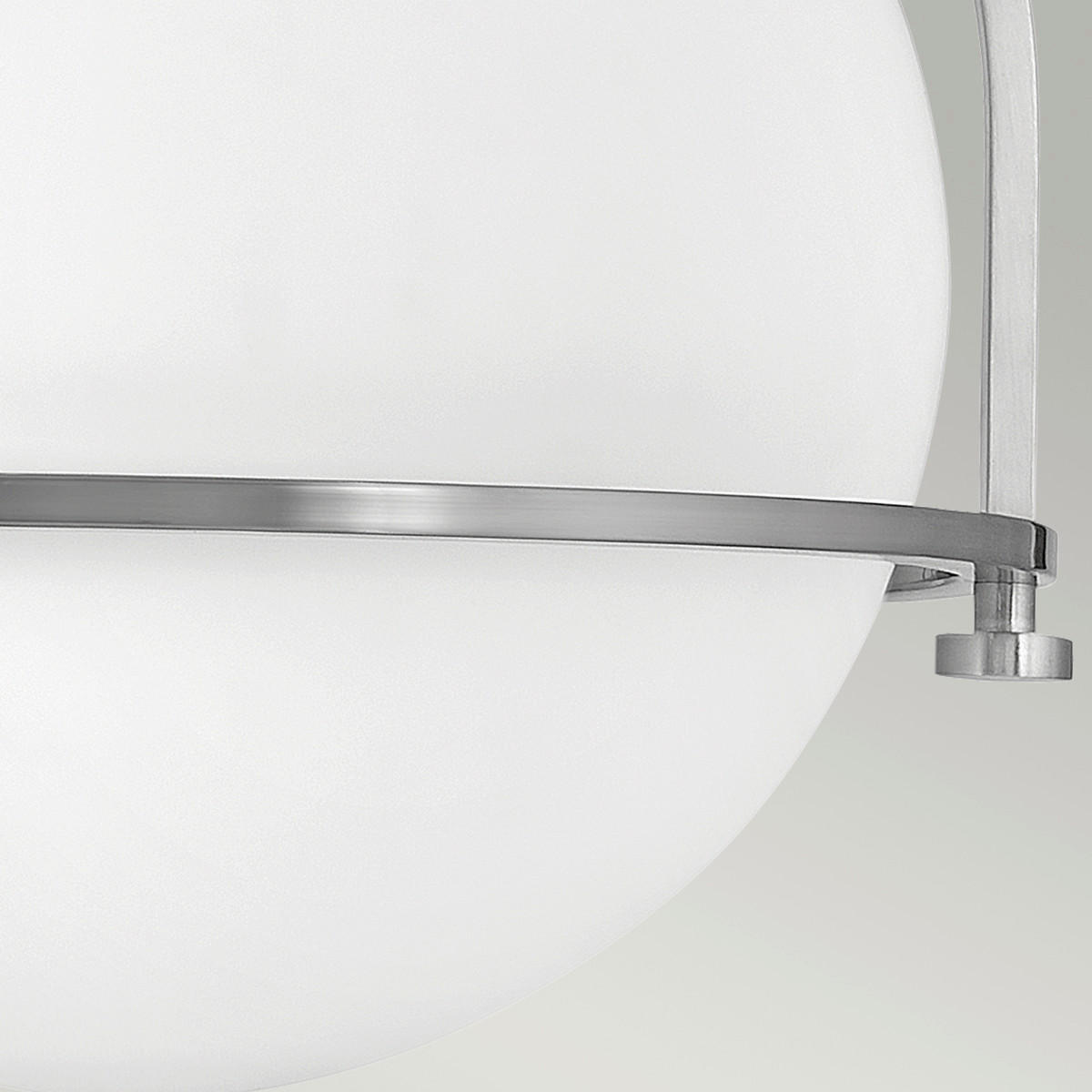 DECKENLEUCHTE Elstead Somerset 28.2/31.8 cm   - Nickelfarben, Design, Glas/Metall (28.2/31.8cm) - Elstead Lighting