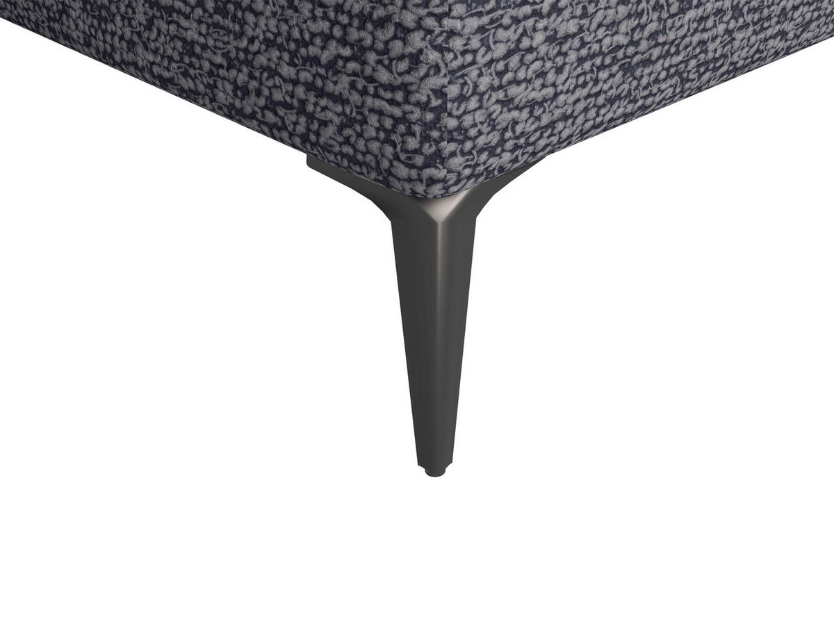 ECKSOFA Anthrazit Struktur, Bouclé  - Anthrazit/Schwarz, Design, Textil (177/276cm) - MID.YOU