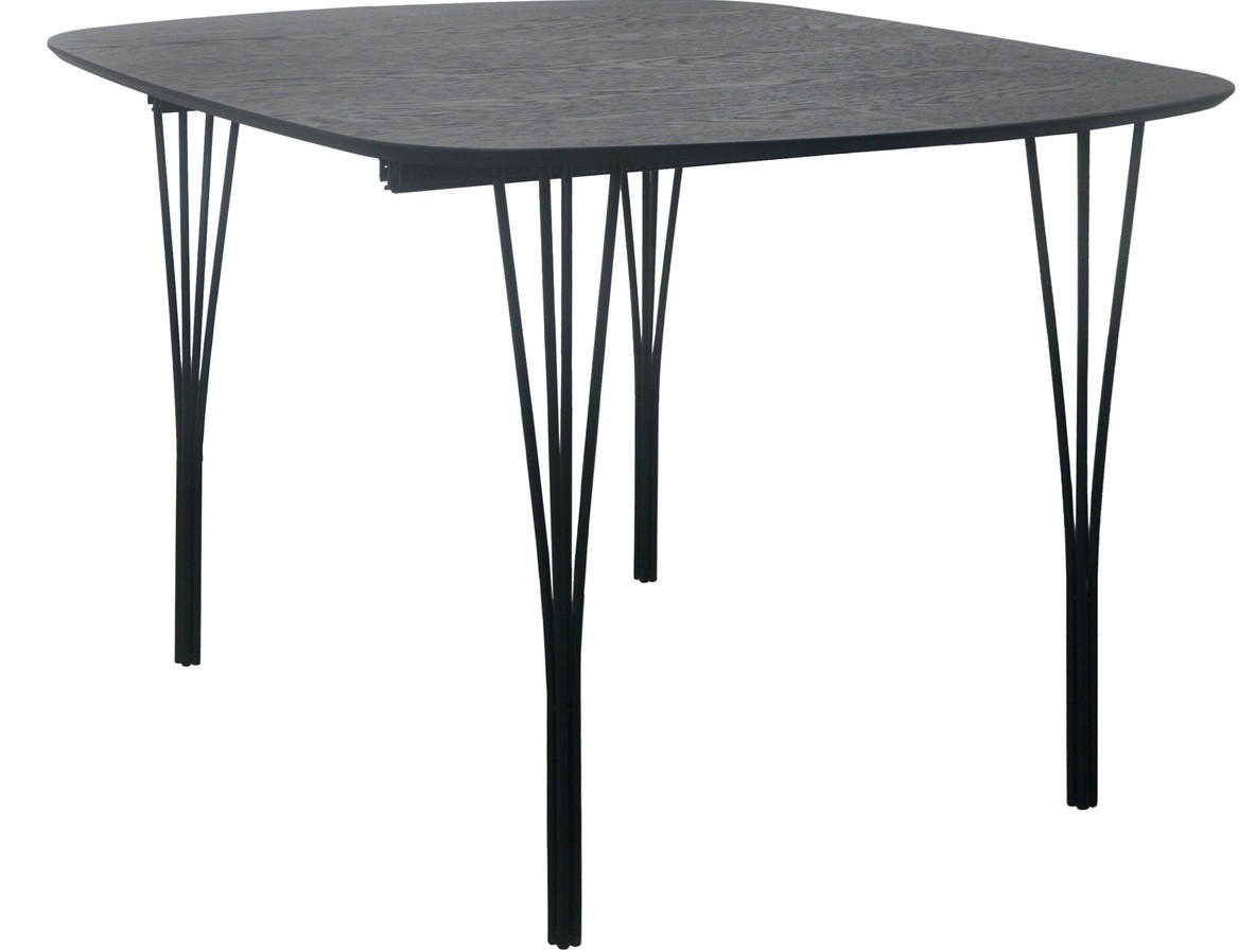 MATBORD svart  utdragbar, finns i olika trädekorer  - svart, Design, metall/trä (100-180/100/76cm) - Best Price