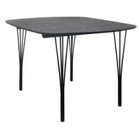 MATBORD svart  utdragbar, finns i olika trädekorer  - svart, Design, metall/trä (100-180/100/76cm) - Best Price