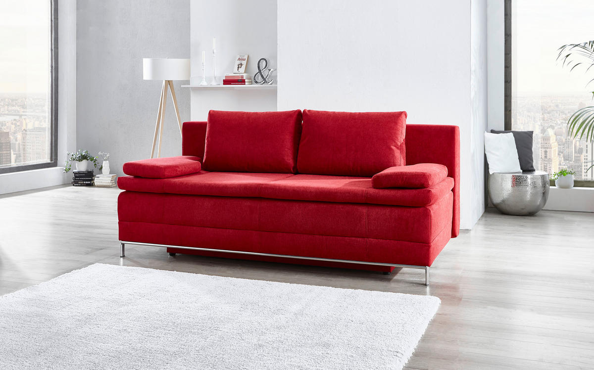 BOXSPRINGSOFA in Flachgewebe Dunkelgrau  - Chromfarben/Dunkelgrau, Design, Textil/Metall (200/93/107cm) - Novel