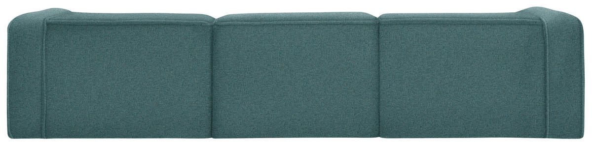 ECKSOFA in Webstoff Petrol  - Petrol/Schwarz, Design, Kunststoff/Textil (163/332cm) - Stylife