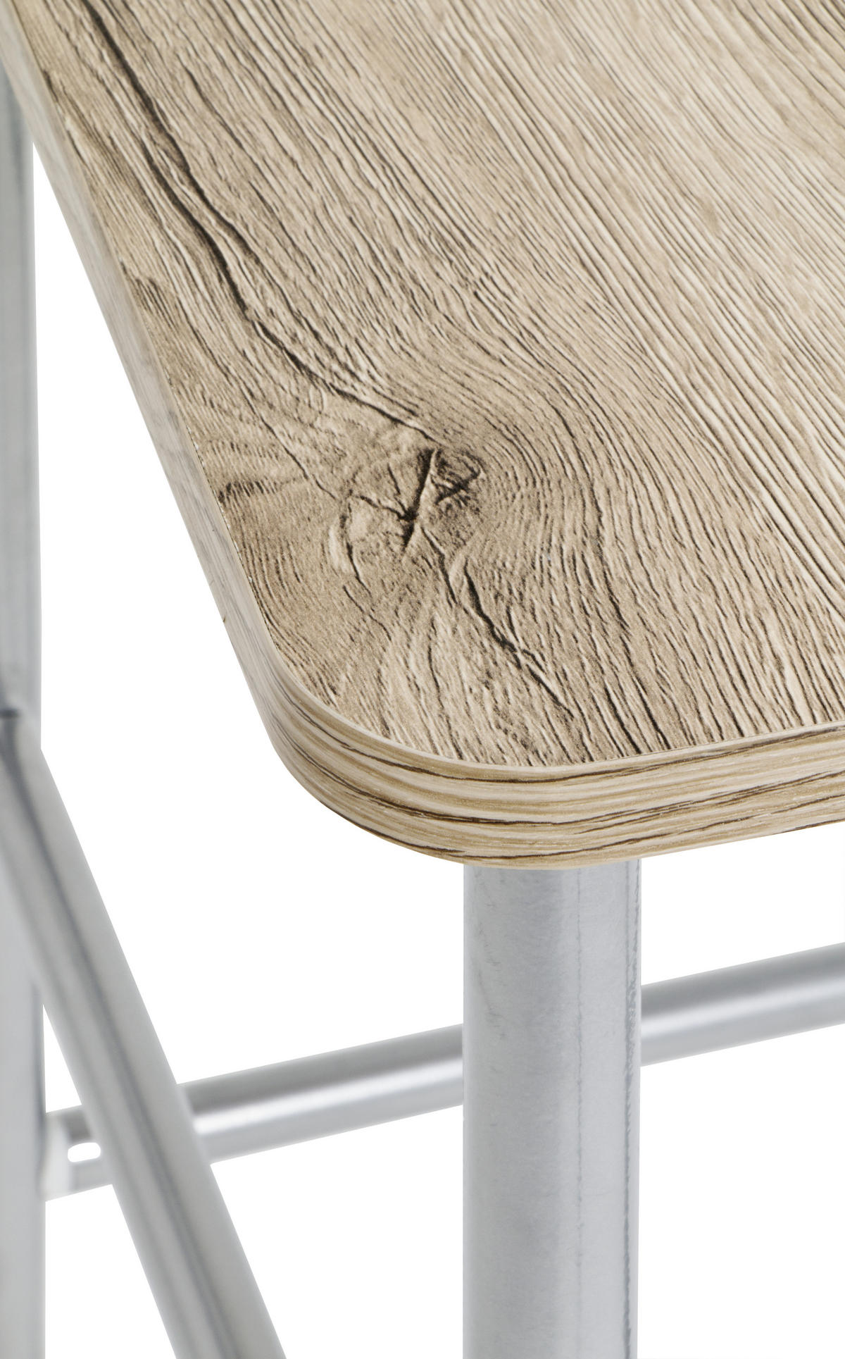 HERRENDIENER Silberfarben, Eichefarben  - Eichefarben/Silberfarben, Design, Holzwerkstoff/Metall (46/109/46cm) - Carryhome