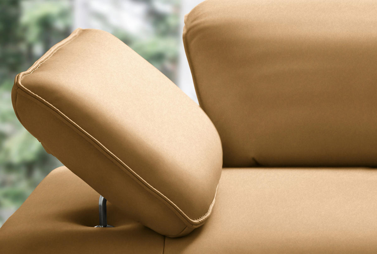 ECKSOFA  in Echtleder Currygelb  290/230 cm  - Currygelb/Anthrazit, Design, Leder/Metall (290/230cm) - Johann Jakob