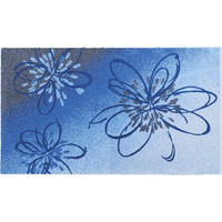 BADEMATTE Blau 60/100 cm  - Blau, KONVENTIONELL, Kunststoff/Textil (60/100cm) - Grund