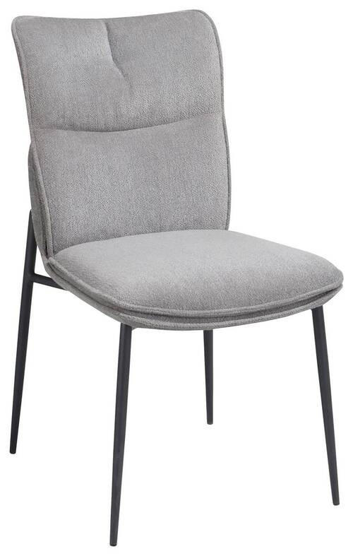 STOLICA  svijetlo siva  metal, tekstil      - svijetlo siva/crna, Design, metal/tekstil (45,5/88/64cm) - Novel