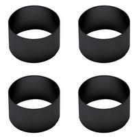 SET OBROČKOV ZA SERVIETE        4/2,5 cm      - črna, Basics, kovina (4/2,5cm) - Echtwerk