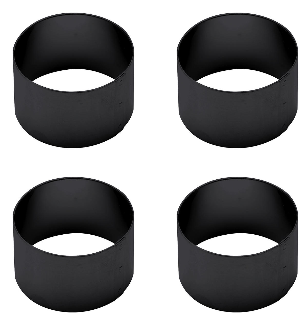 SET OBROČKOV ZA SERVIETE        4/2,5 cm      - črna, Basics, kovina (4/2,5cm) - Echtwerk