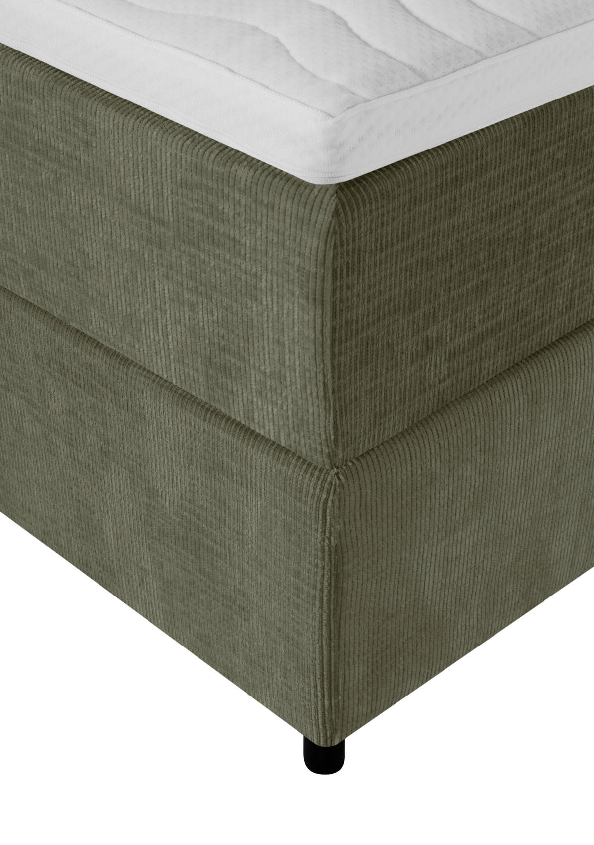 BOXSPRINGBETT 120/200 cm  in Dunkelgrün  - Dunkelgrün/Schwarz, Design, Textil/Metall (120/200cm) - Welnova