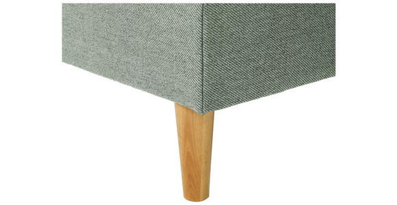 ECKSOFA in Flachgewebe Salbeigrün - Salbeigrün/Eiche Wotan, KONVENTIONELL, Holz/Textil (255/157cm) - Carryhome