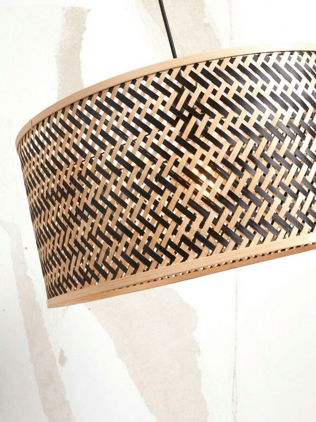 STOJACÍ LAMPA, 75/50/176 cm - černá/přírodní barvy, Trend (75/50/176cm) - Good & Mojo