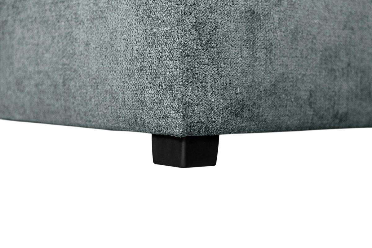 WOHNLANDSCHAFT VALERI Dunkelgrau Chenille  - Dunkelgrau/Schwarz, Design, Kunststoff/Textil (208/305/157cm) - MID.YOU