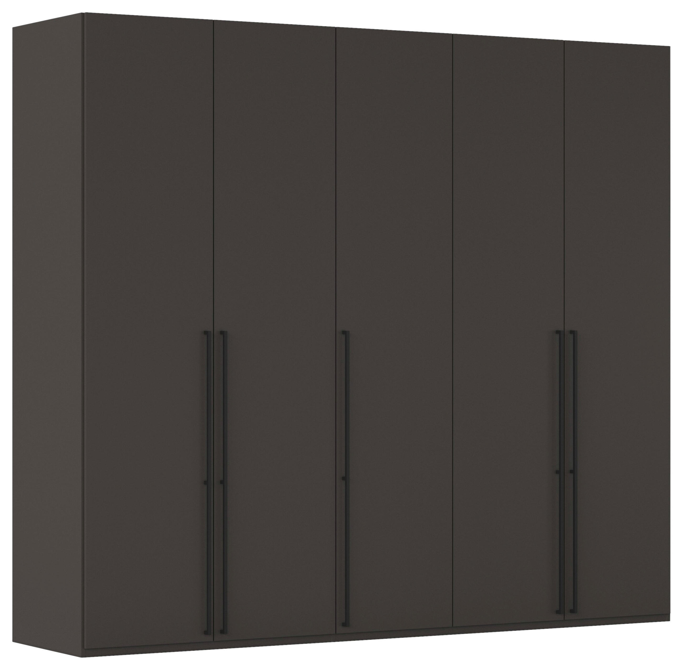 DREHTÜRENSCHRANK 251/235/61 cm,  in Graphitfarben, 5-türig  - Schwarz/Graphitfarben, Basics, Holzwerkstoff/Metall (251/235/61cm) - Novel