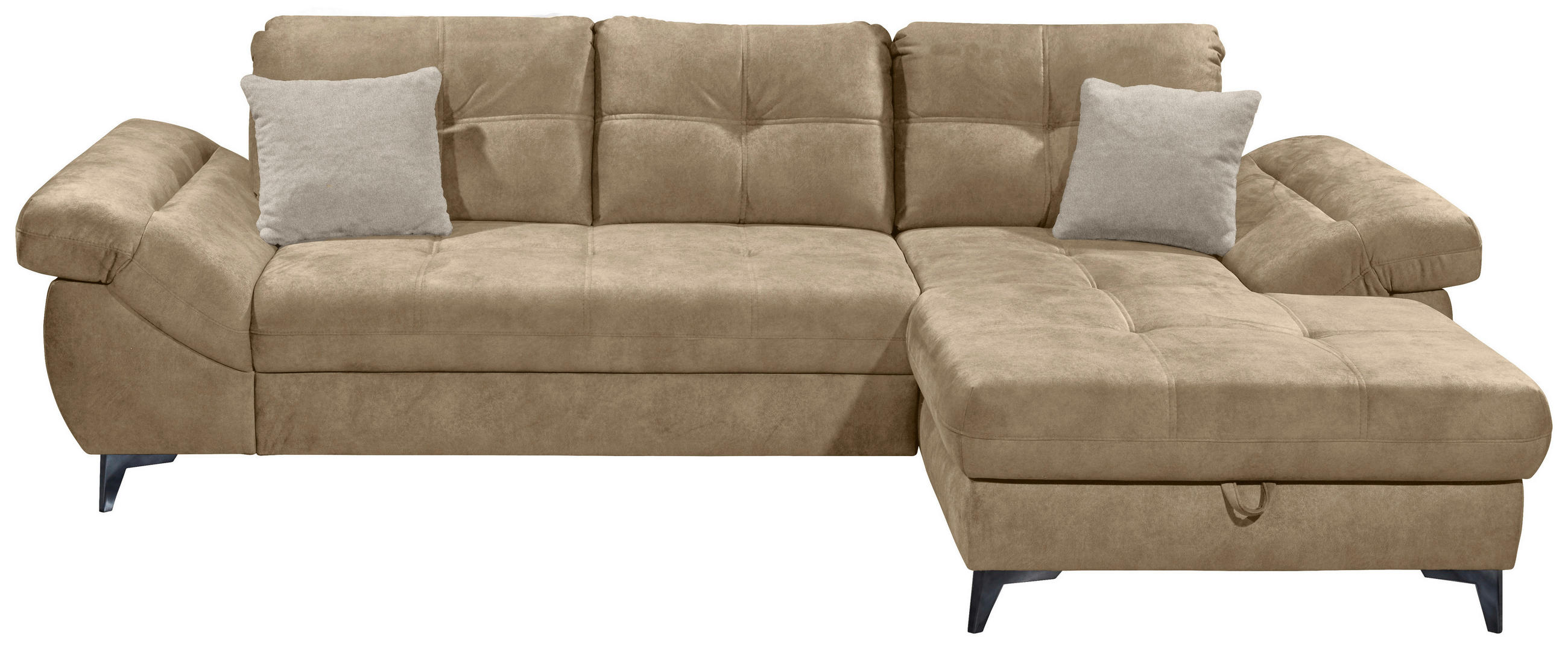 KUTNA GARNITURA tekstil  krem   - srebrne boje/krem, Konvencionalno, tekstil/plastika (288/170cm) - MID.YOU