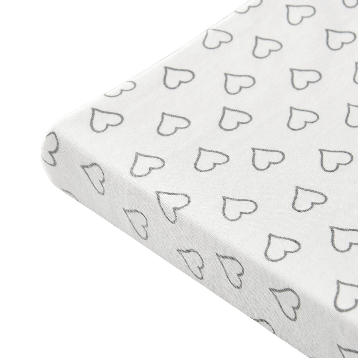 KINDERSPANNBETTTUCH  70/140/20 cm  - Weiß/Grau, Basics, Textil (70/140cm) - Patinio