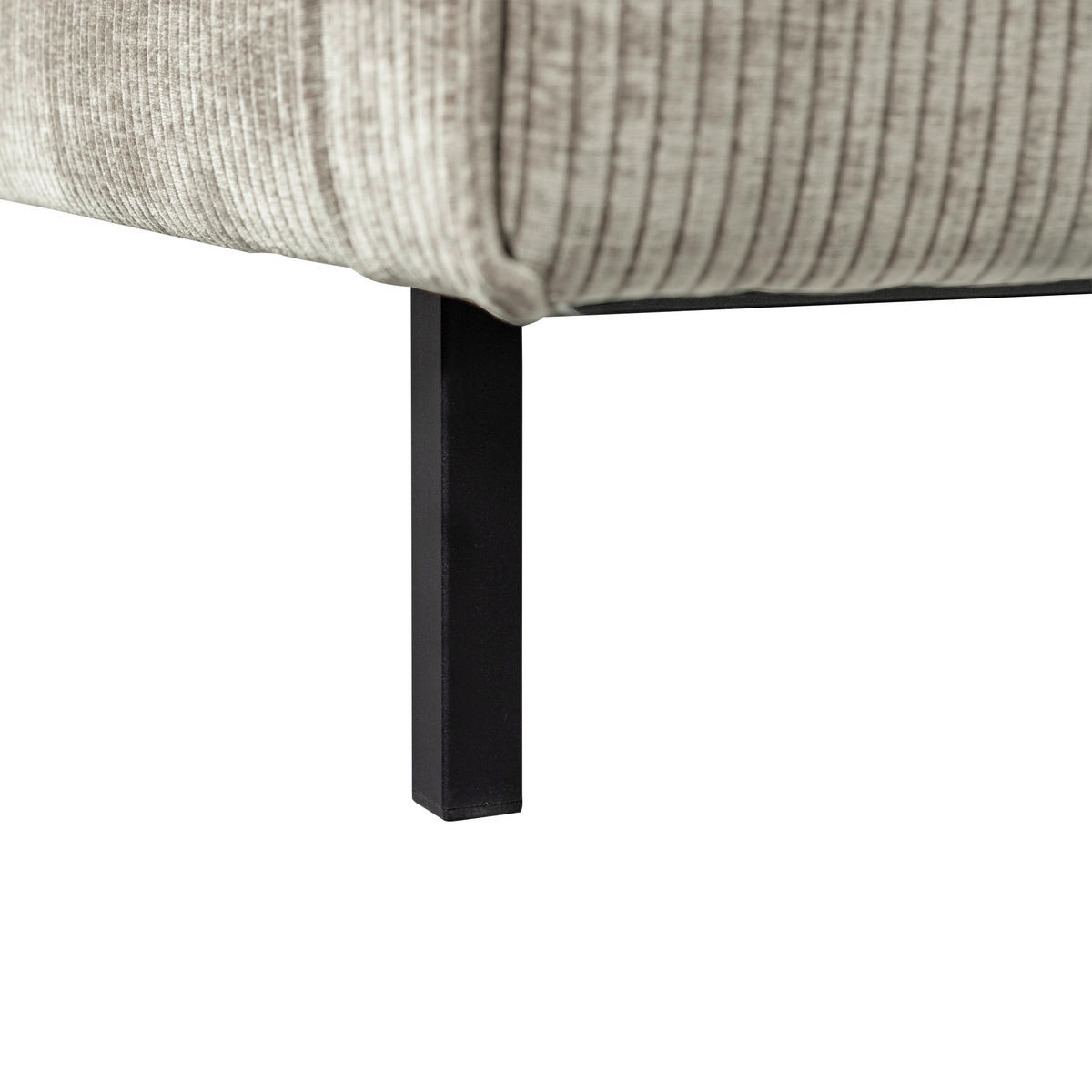 2,5-SITZER Rodeo in gerippt Sandfarben  - Sandfarben, MODERN, Textil/Metall (190/85/86cm) - Livetastic