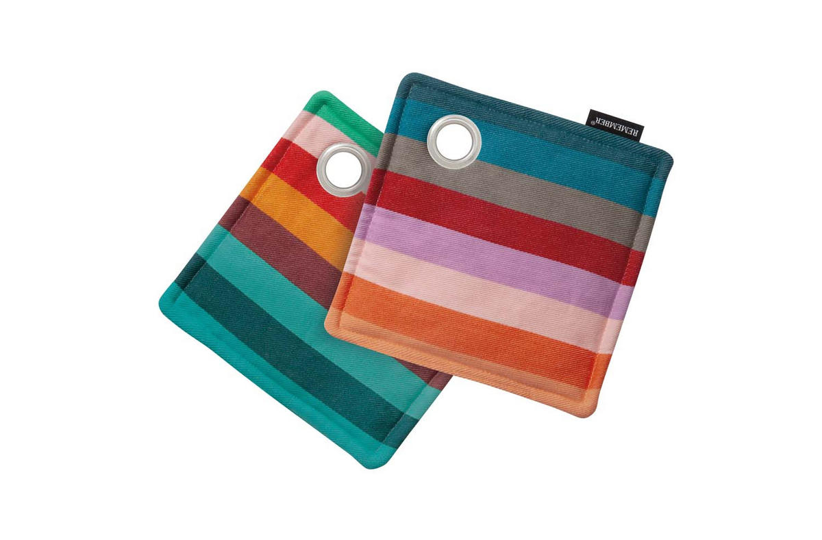 TOPFLAPPEN Orange, Türkis  - Türkis/Orange, Basics, Textil (18,5/18,5/2cm)