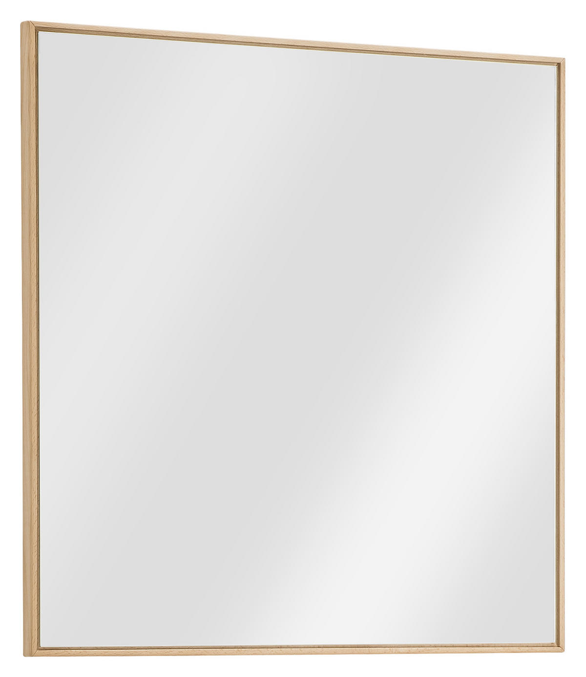 WANDSPIEGEL 72/72/3 cm    in quadratisch  - Buchefarben, MODERN, Glas/Holz (72/72/3cm) - Linea Natura