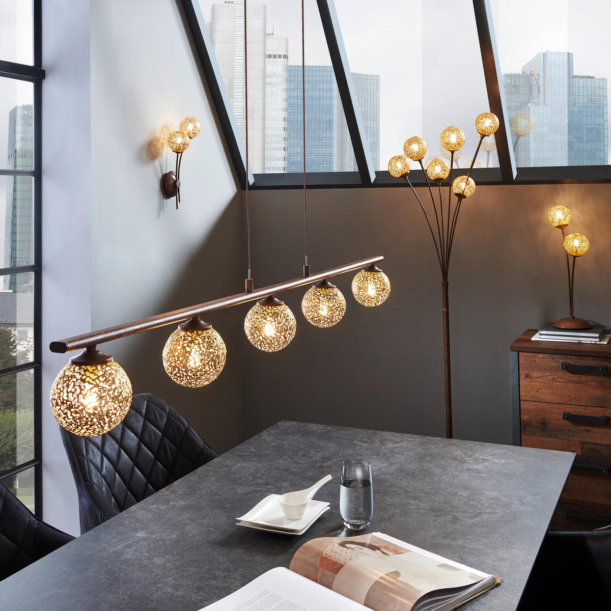 HÄNGELEUCHTE 132/8,5/150 cm  - Rostfarben, LIFESTYLE, Metall (132/8,5/150cm)