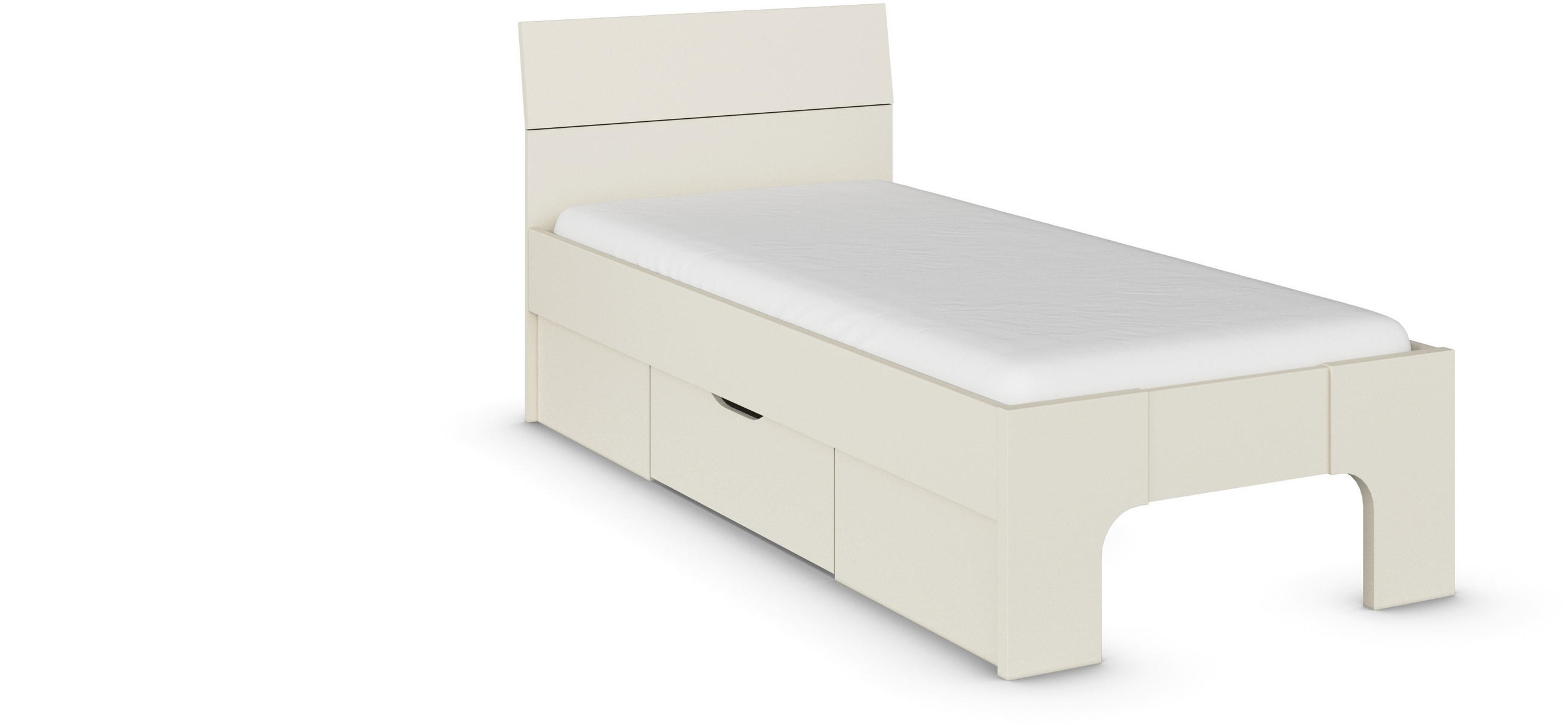 BETT 90/200 cm  in Champagner  - Champagner, Basics (90/200cm) - Boxxx