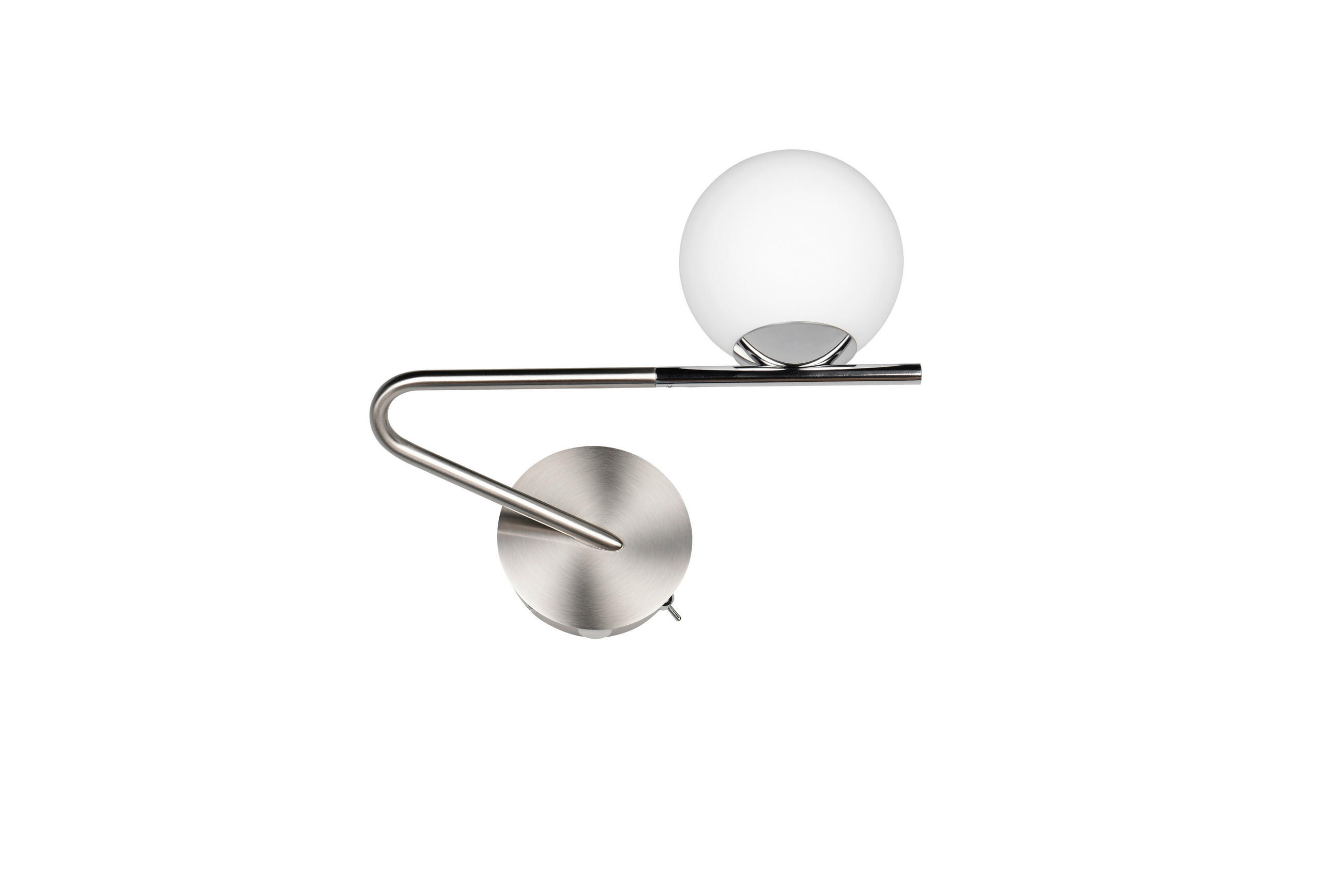 Trio Leuchten Wandleuchte Flaming Weiß, Nickel 21.5x25x13 cm