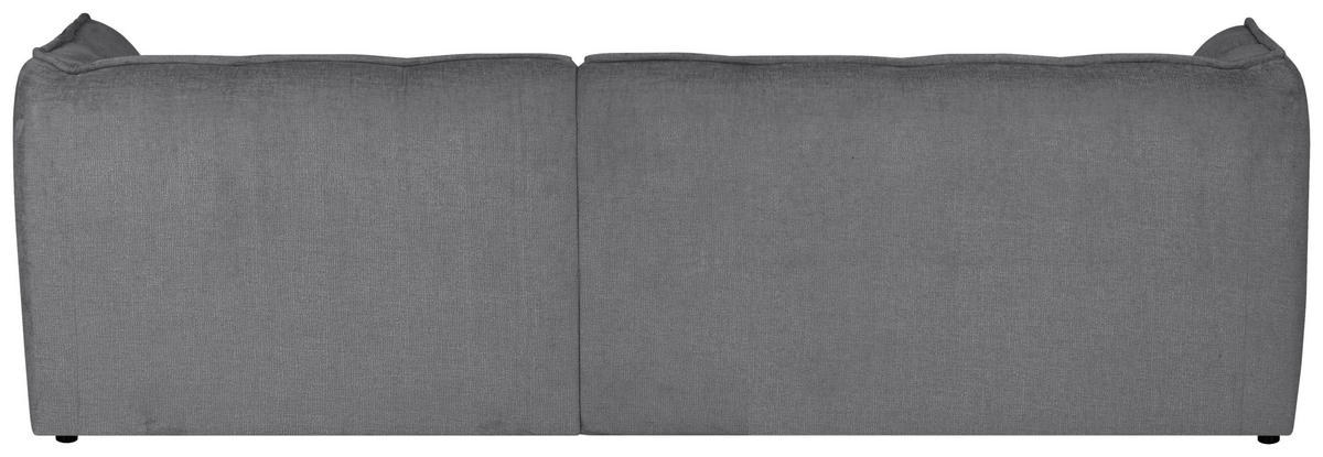 ECKSOFA LIVOLI in Chenille Hellgrau  230/218 cm  - Hellgrau/Schwarz, Design, Textil (230/218cm) - MID.YOU
