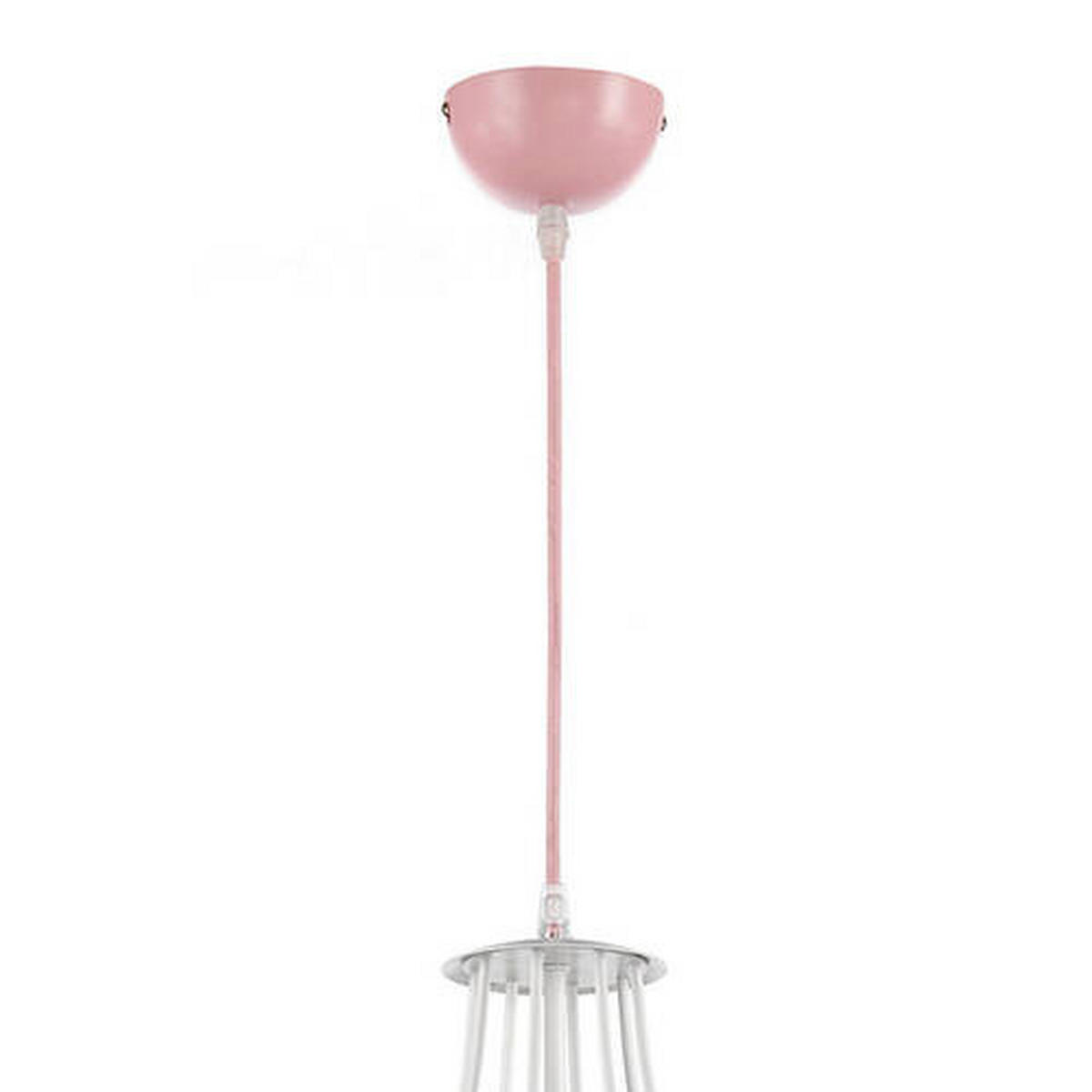 KINDERHÄNGELEUCHTE 40/106 cm   - Pink/Weiß, Basics, Textil/Metall (40/106cm)
