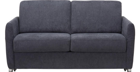 SOFA in Flachgewebe Grau - Chromfarben/Grau, KONVENTIONELL, Textil/Metall (190/86/97cm) - Novel