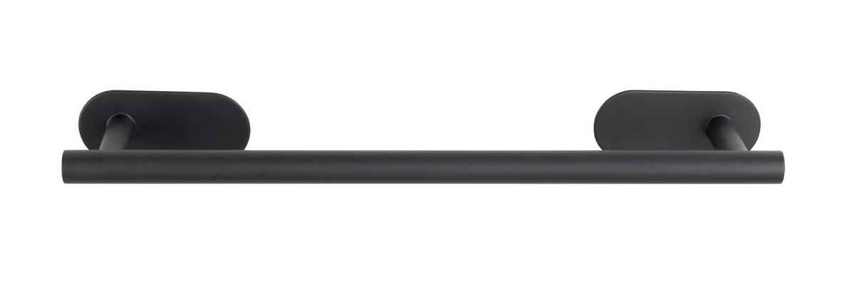 HANDTUCHSTANGE Schwarz  - Schwarz, Basics, Metall (40/4,5/7cm) - Wenko