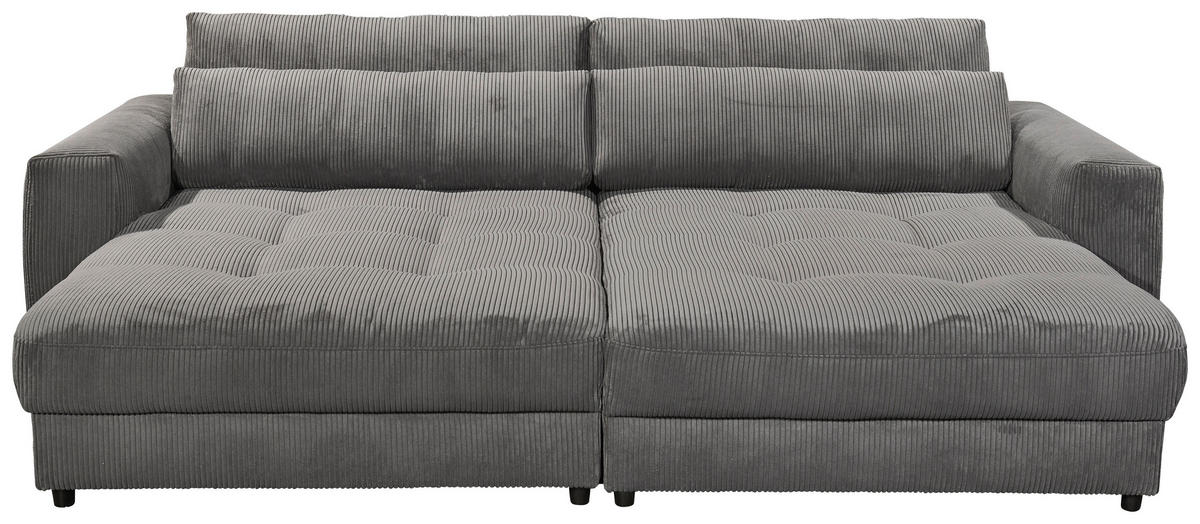 NAGY KANAPÉ textil, faalapú anyag antracit  - fekete/antracit, Konventionell, műanyag/faalapú anyag (292/90/194cm) - MID.YOU