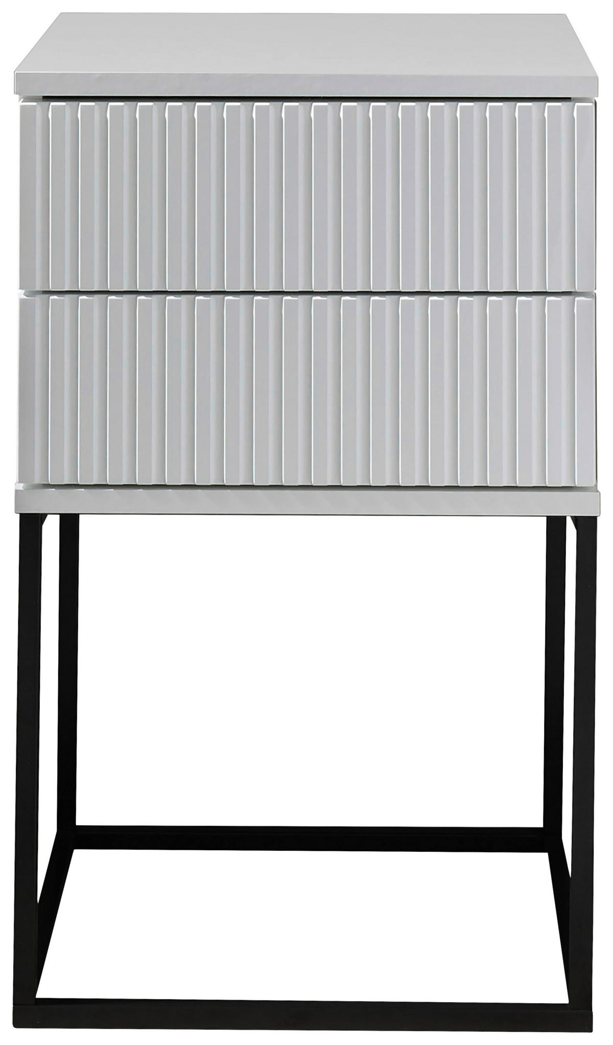 NOČNÝ STOLÍK, čierna, biela, 40/65/38,5 cm - čierna/biela, Modern, kov/kompozitné drevo (40/65/38,5cm) - Carryhome