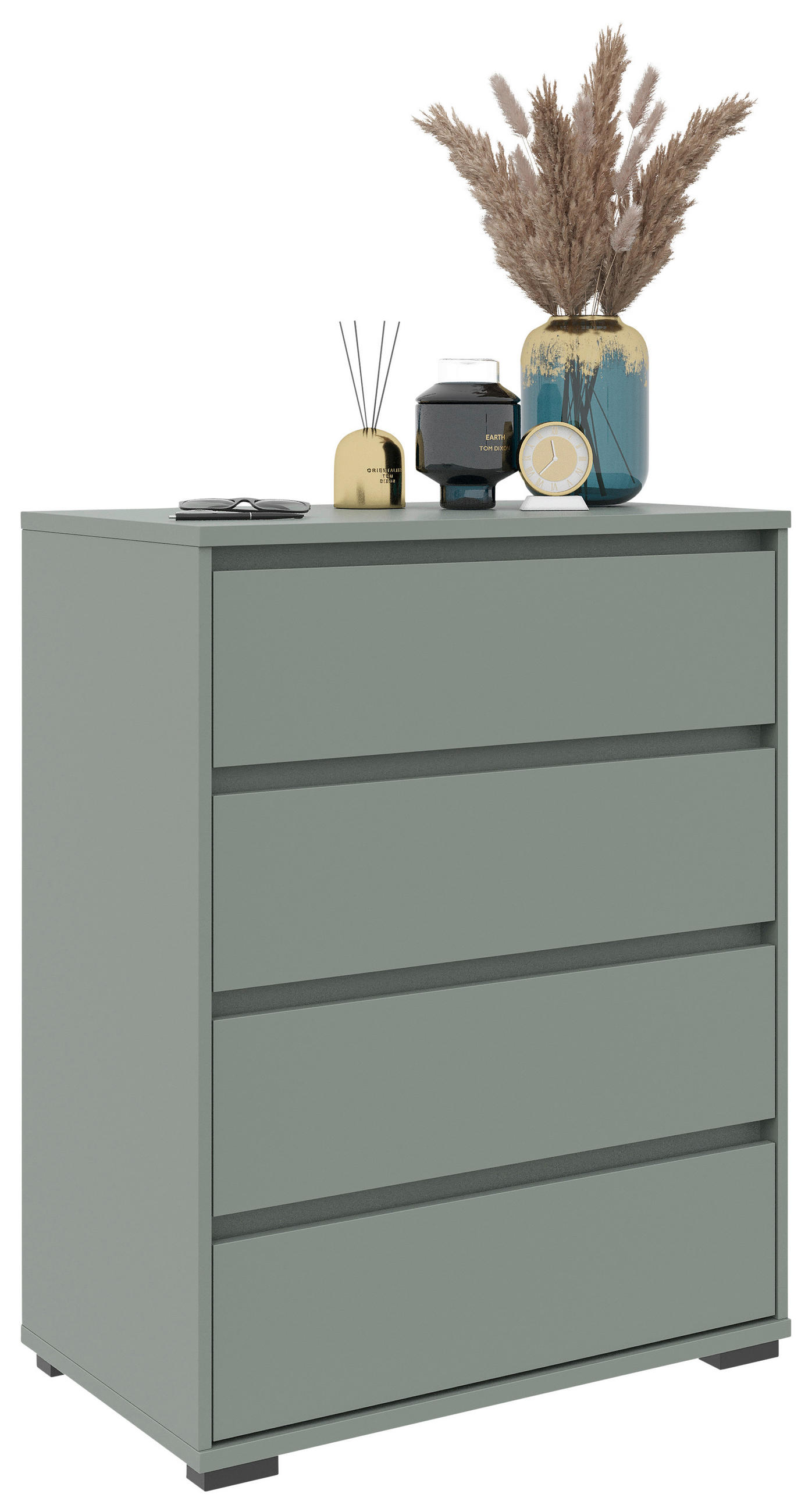 KOMMODE  in 80/103/48 cm  - Anthrazit/Grün, Design, Holzwerkstoff/Kunststoff (80/103/48cm) - Carryhome