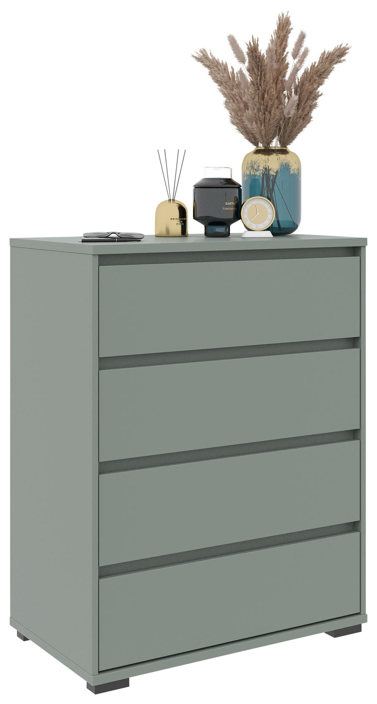 KOMMODE  in 80/103/48 cm  - Anthrazit/Grün, Design, Holzwerkstoff/Kunststoff (80/103/48cm) - Carryhome