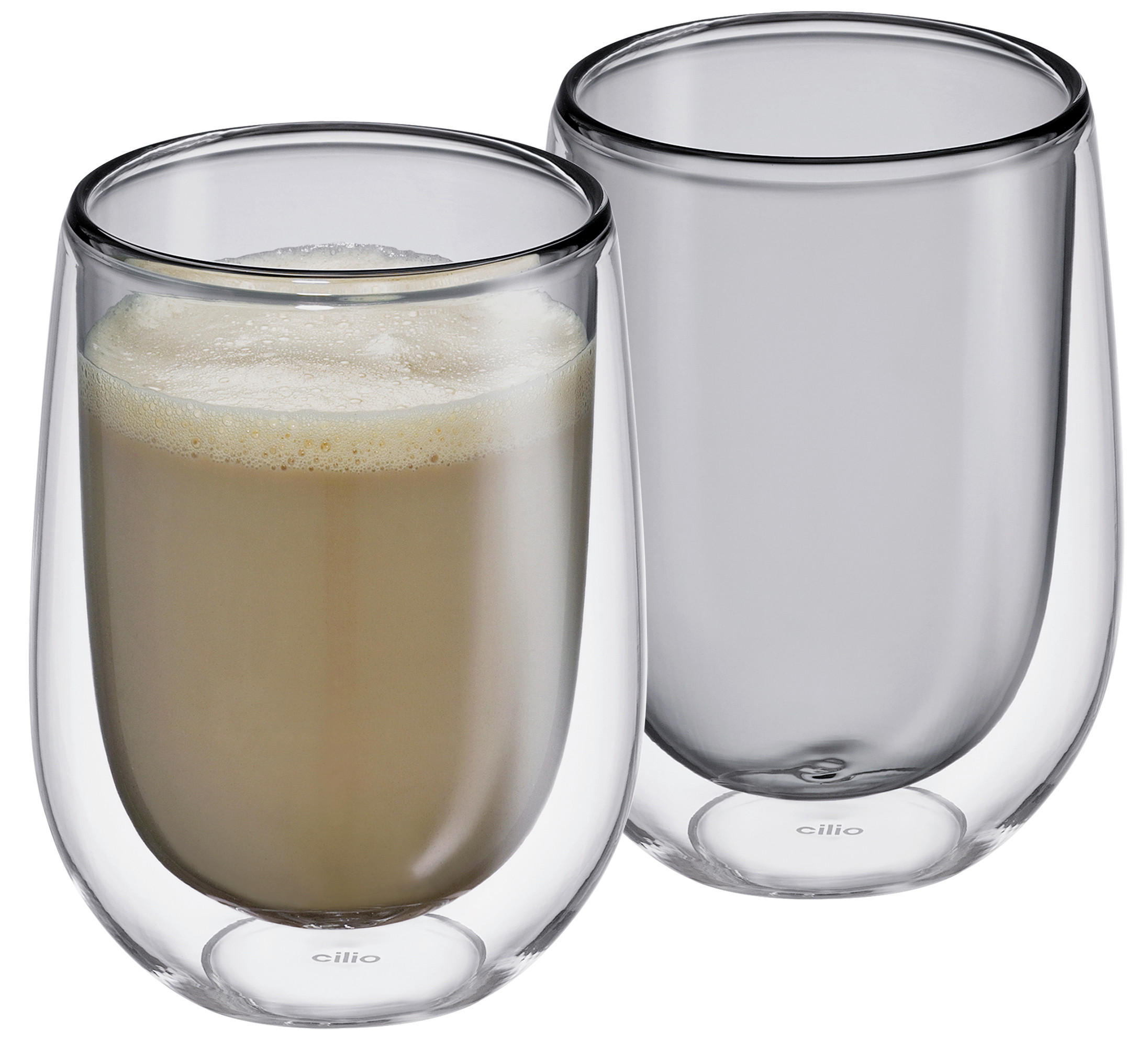 KAFFEEGLÄSERSET VERONA  - Grau, KONVENTIONELL, Glas (9/11cm) - Cilio