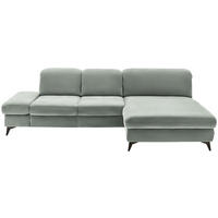 ECKSOFA  in Chenille Hellgrau  288/198 cm  - Hellgrau/Schwarz, Design, Textil/Metall (288/198cm) - Beldomo Style