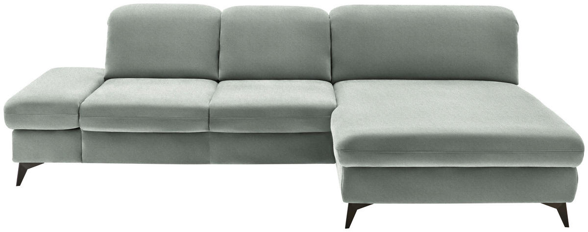 ECKSOFA  in Chenille Hellgrau  288/198 cm  - Hellgrau/Schwarz, Design, Textil/Metall (288/198cm) - Beldomo Style