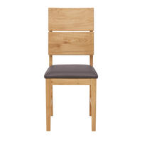 SCAUN in lemn, textil maro, culoare lemn stejar  - maro/culoare lemn stejar, Konventionell, lemn/textil (43/94,5/50cm) - Linea Natura