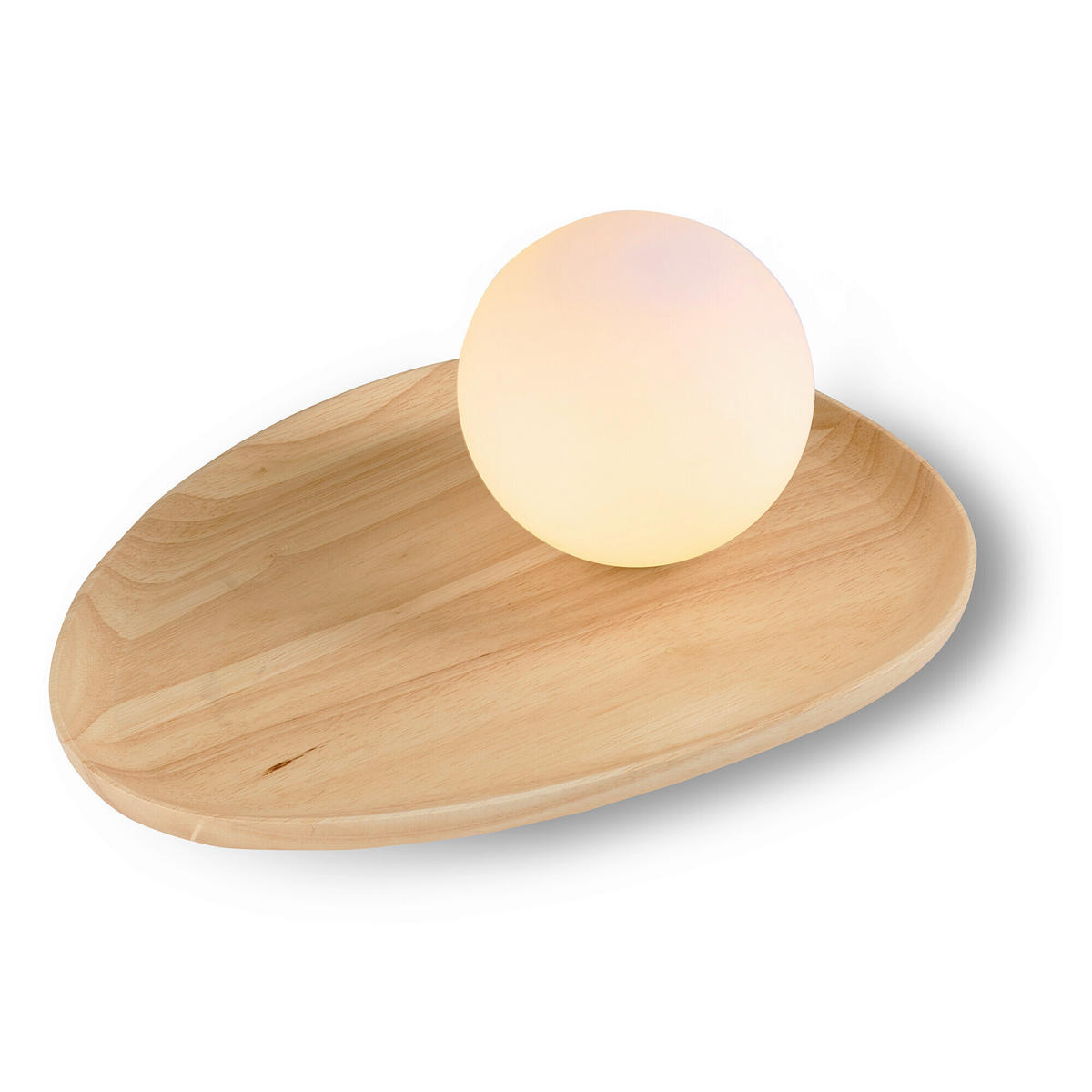 TISCHLEUCHTE 32,5/24/13,5 cm   - Naturfarben, Basics, Glas/Holz (32,5/24/13,5cm) - Osram