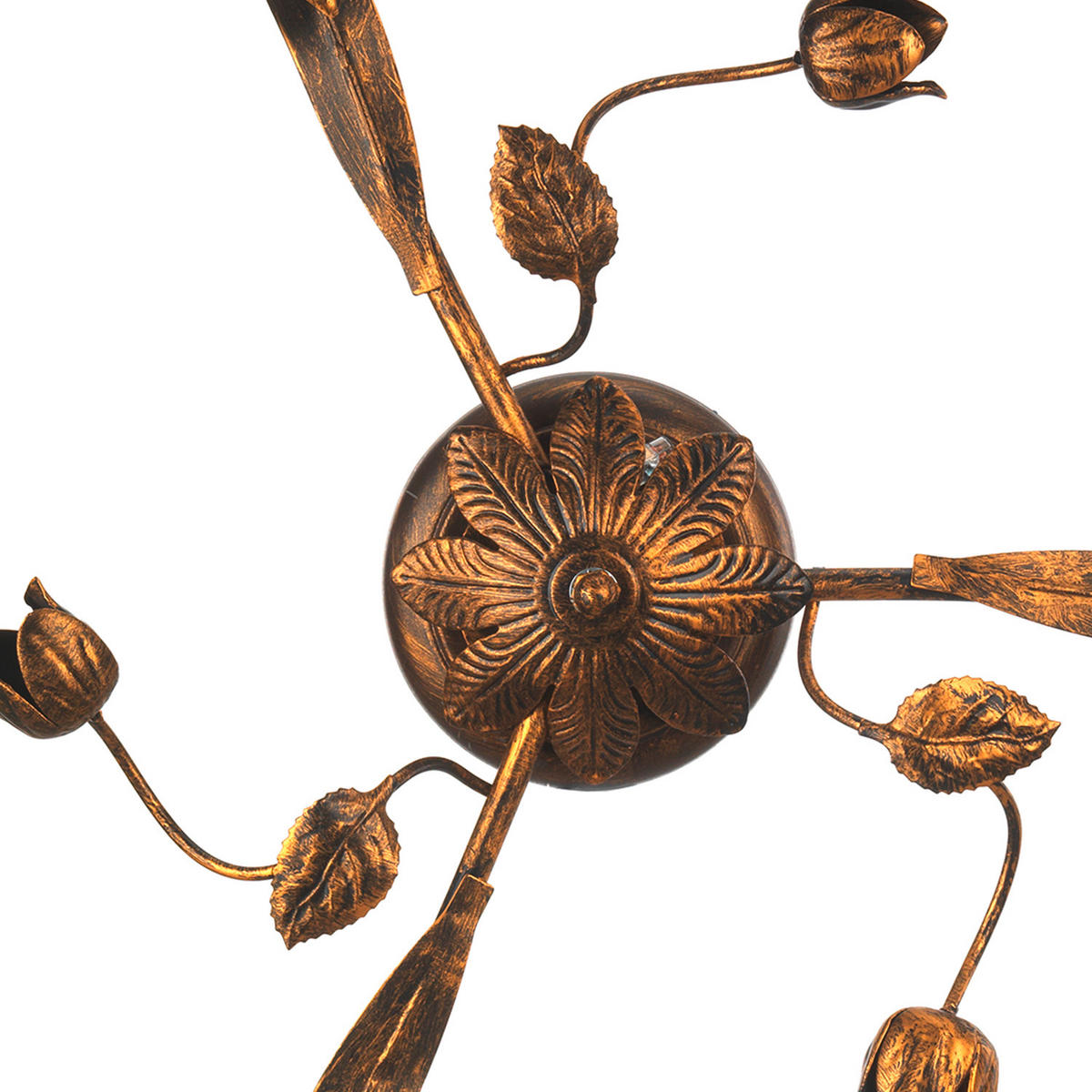 DECKENLEUCHTE  63/20 cm    - Bronzefarben, KONVENTIONELL, Glas/Metall (63/20cm)
