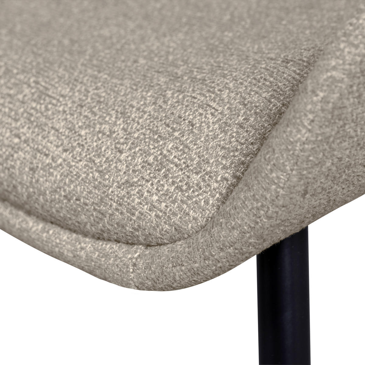 ARMLEHNSTUHL-SET 2 Stück  Webstoff  - Sandfarben/Schwarz, MODERN, Textil/Metall (58/83/55cm) - Livetastic